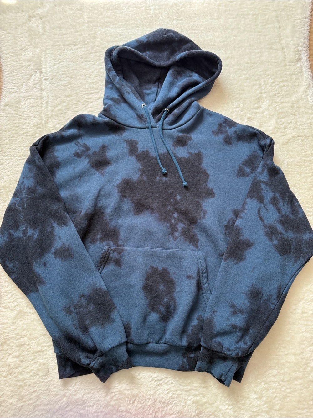 Aviator Nation Blue and Black Tie-Dye Pullover Hoodie Size XS